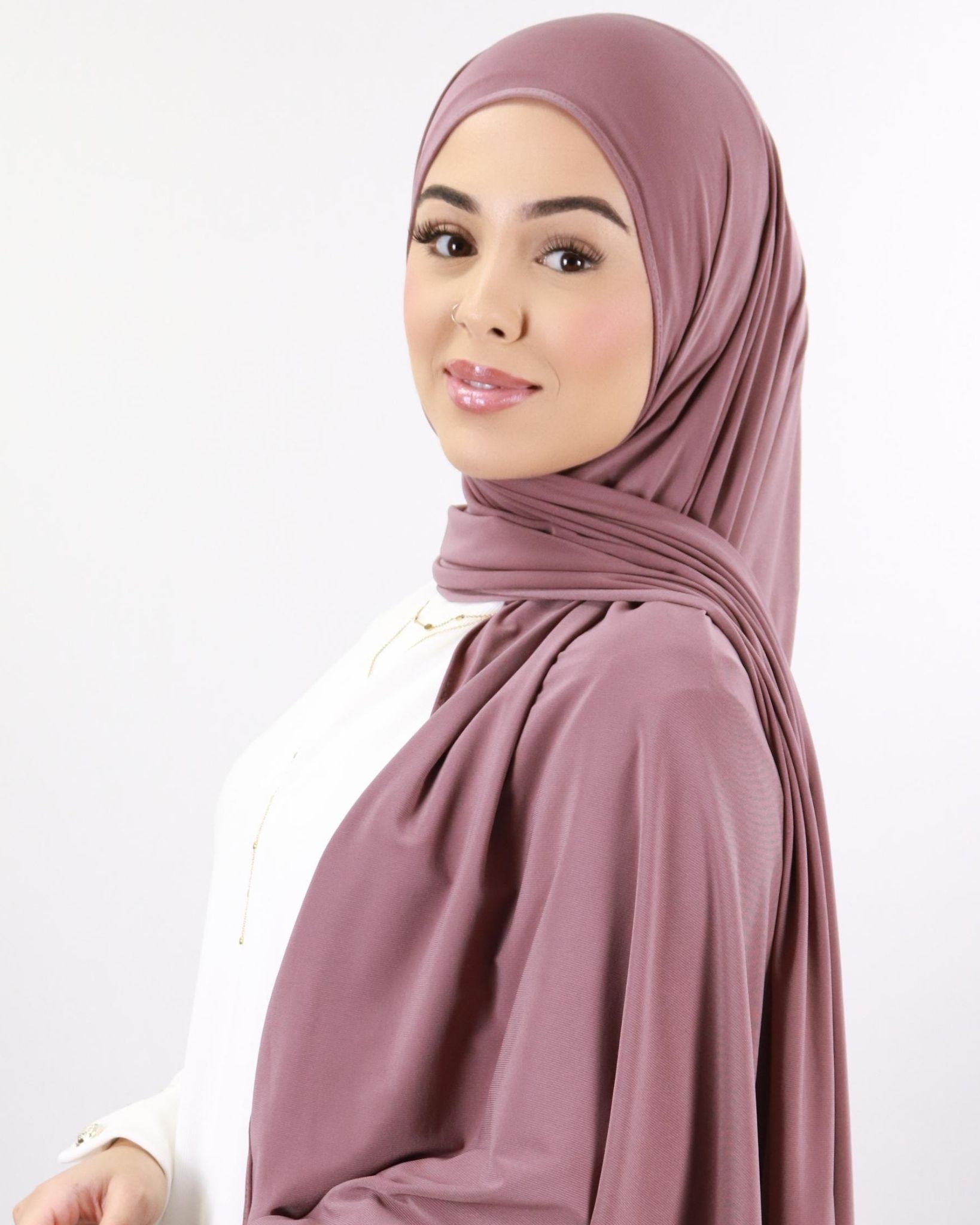 Hijab jersey premium LYCRA (Couleurs : 10- Marron)