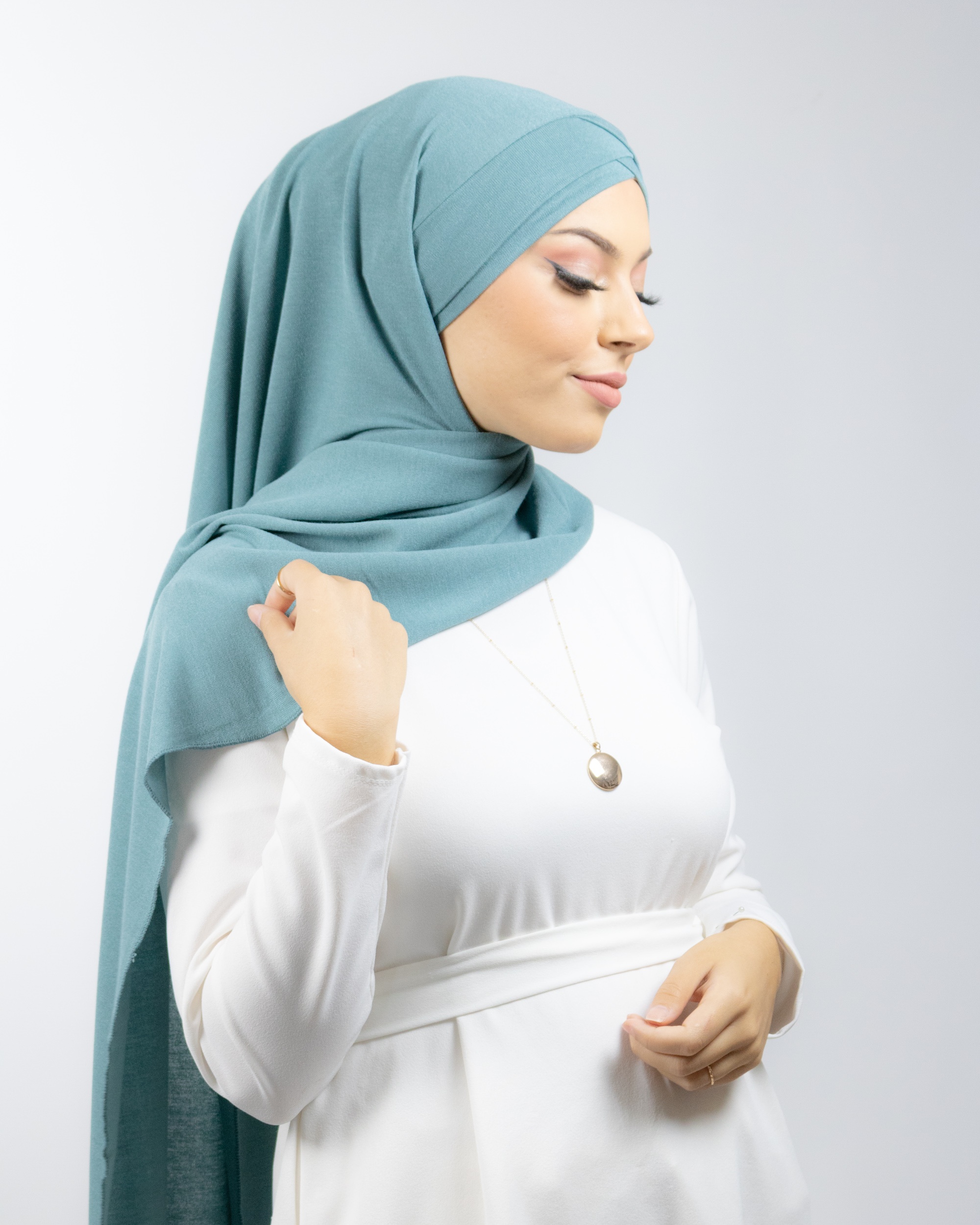 Hijab à enfiler pour hiver en Maille (COULEURS : Camel)