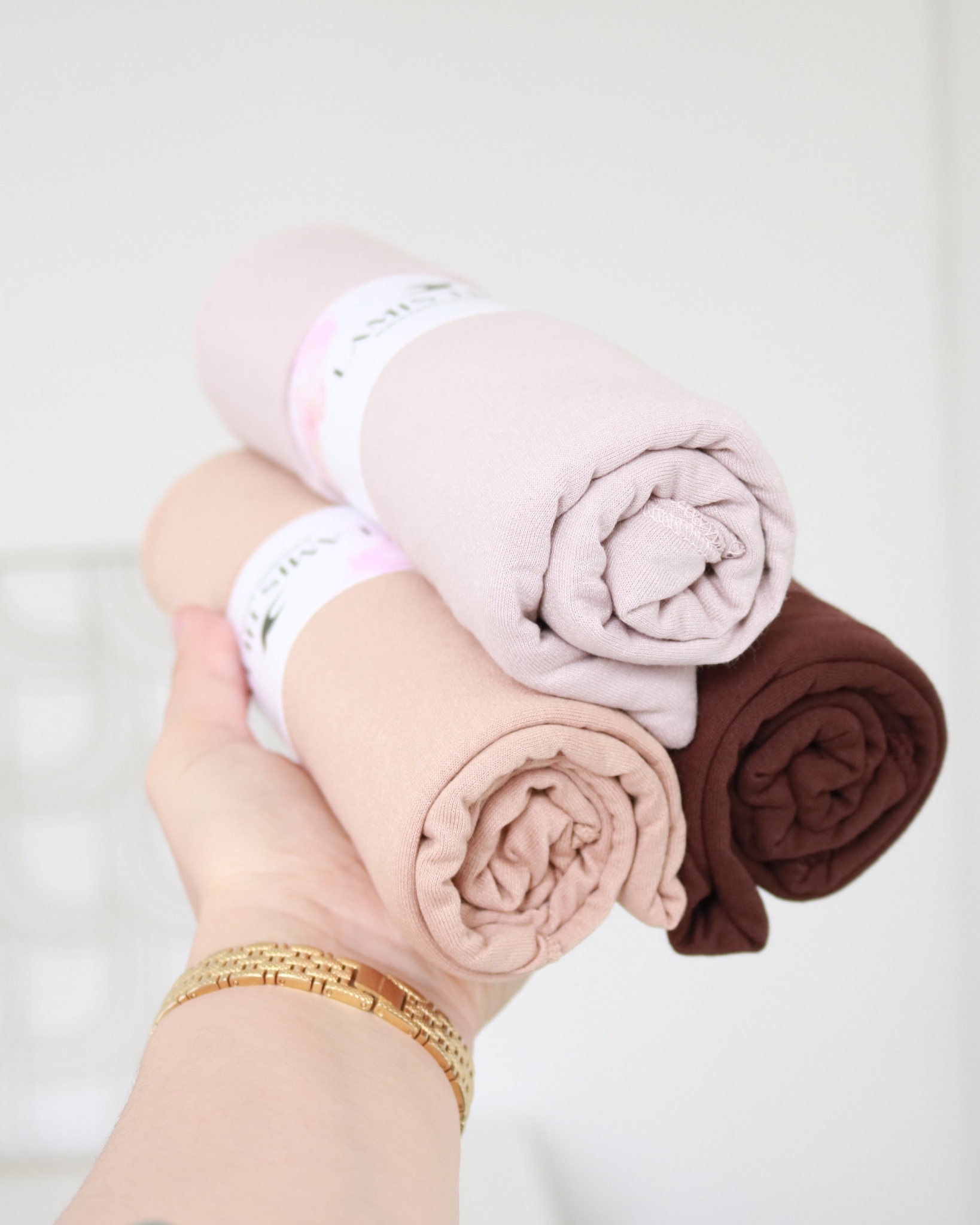 Hijab jersey coton qualité supèrieure (Couleurs : Taupe rosé)