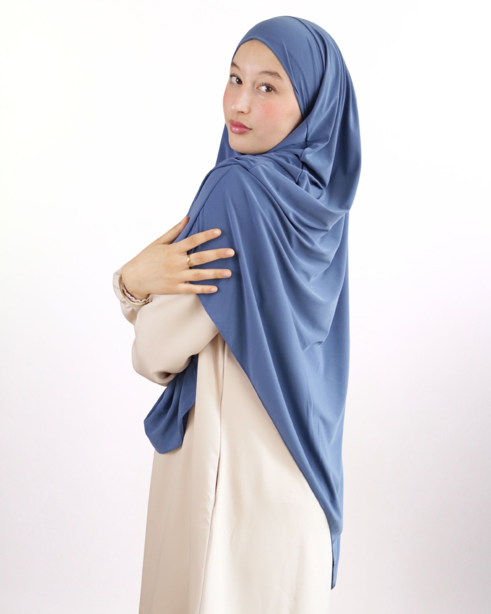 Écharpe Hijab Jersey Pour Femme - 95% Coton, 5% Lycra, Dimensions 170x70 Cm, Opaque, Confortable, Facile à Porter - 4