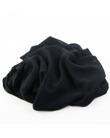 hijab carré mousseline noir