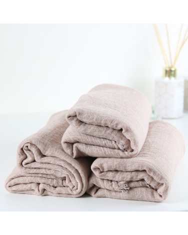 Maxi hijab froissé rose poudré