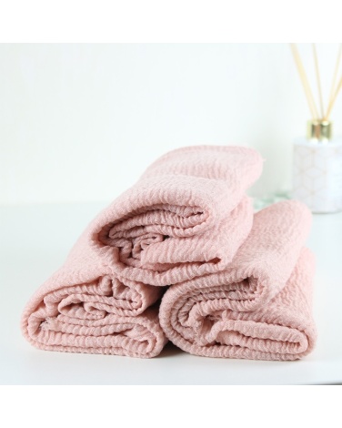 Maxi hijab froissé rose pâle