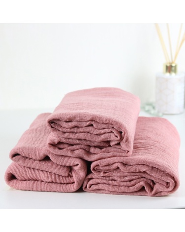 Maxi hijab froissé vieux rose