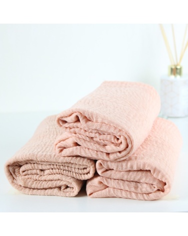 Maxi hijab froissé saumon