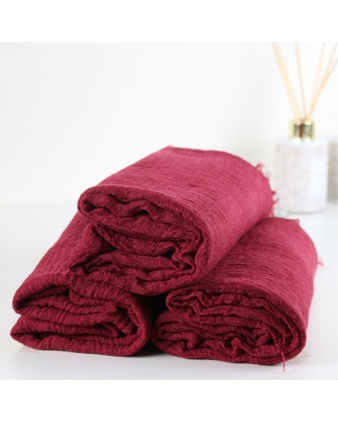 Maxi hijab froissé rose poudré