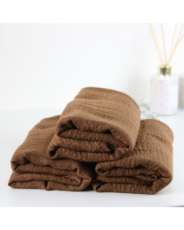 Maxi hijab froissé camel