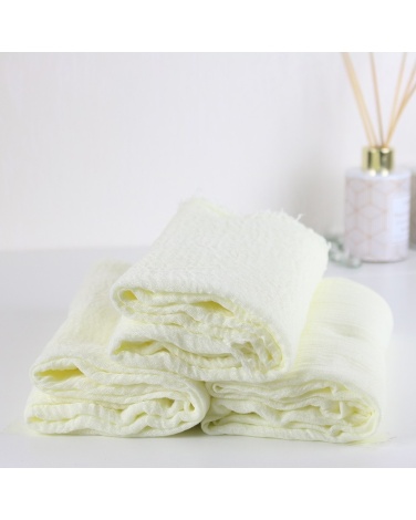 Maxi hijab froissé blanc cassé