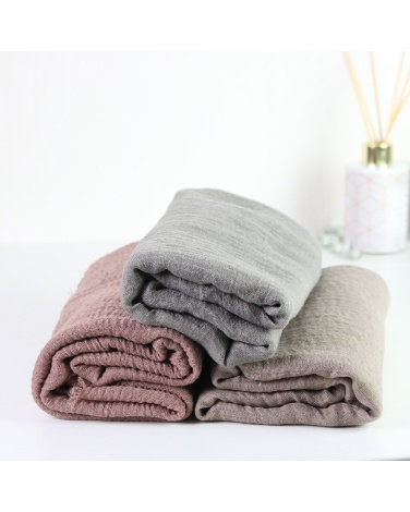 Maxi hijab froissé rose poudré