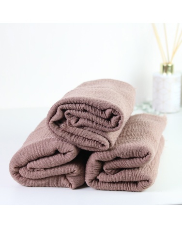 Maxi hijab froissé taupe rosé