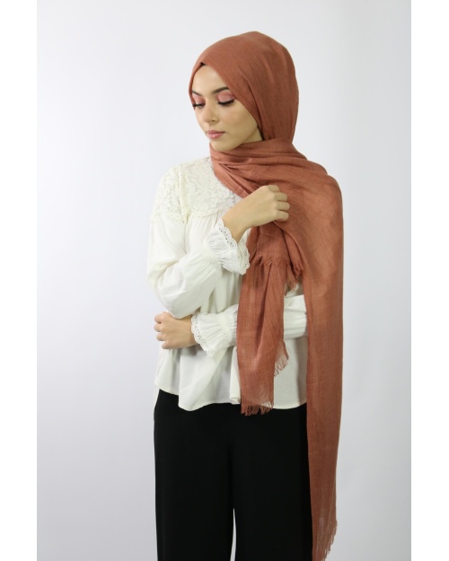 Maxi Hijab Coton PREMIUM brique ★