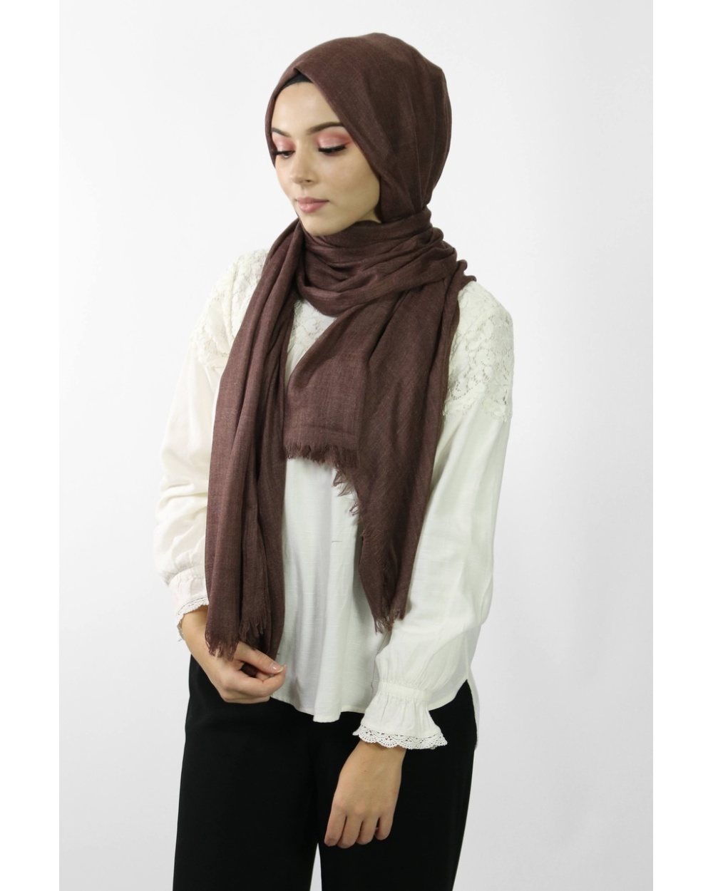 Maxi Hijab Coton PREMIUM marron 