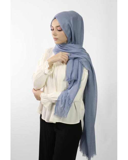 Maxi Hijab Coton PREMIUM bleu jean