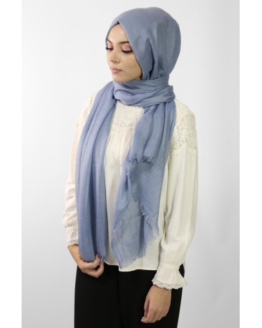 Maxi Hijab Coton PREMIUM bleu jean