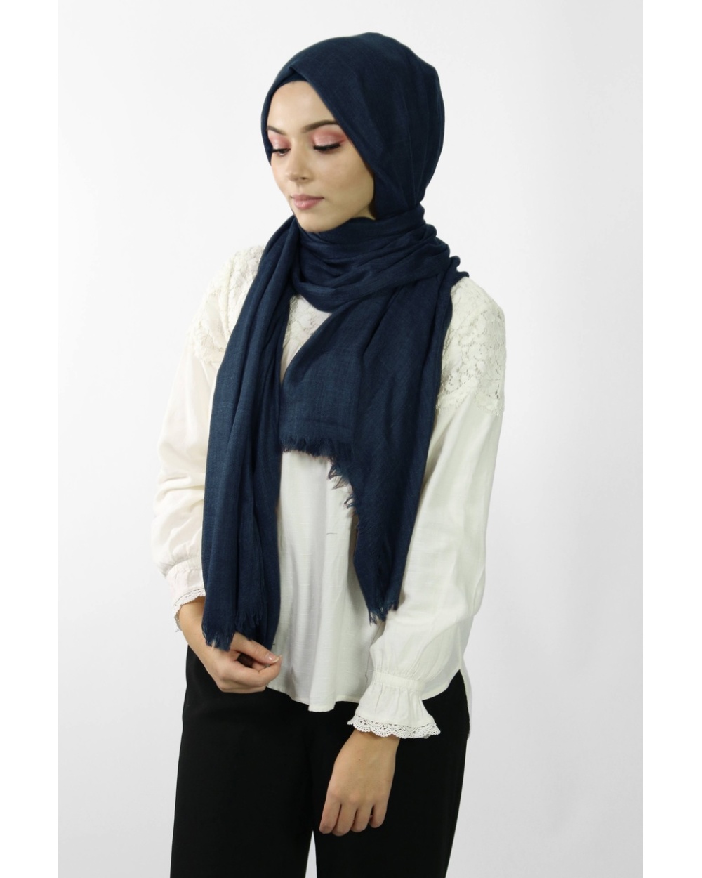 Maxi Hijab Coton PREMIUM bleu marine★
