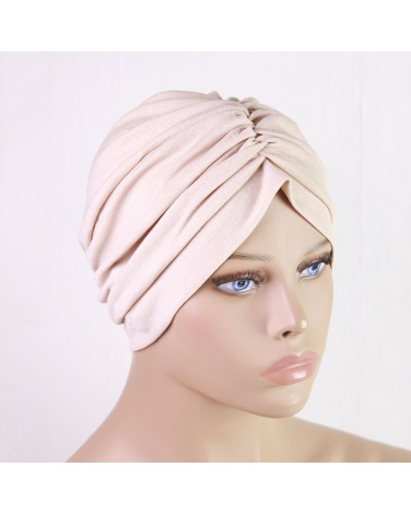 Turban à enfiler pour l'hiver Brun