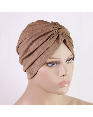 Turban à enfiler pour l'hiver Brun