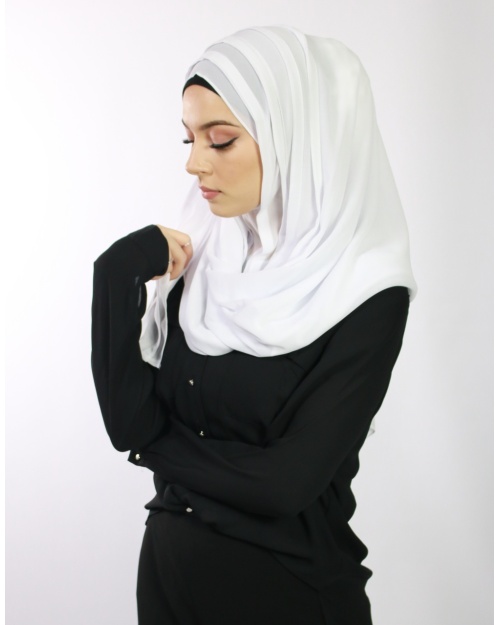 Hijab à enfiler blanc