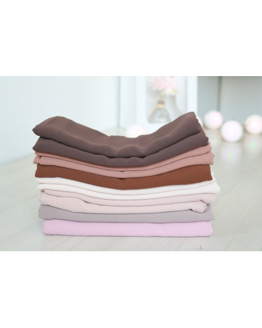 Lot 3 hijabs crêpe mousseline