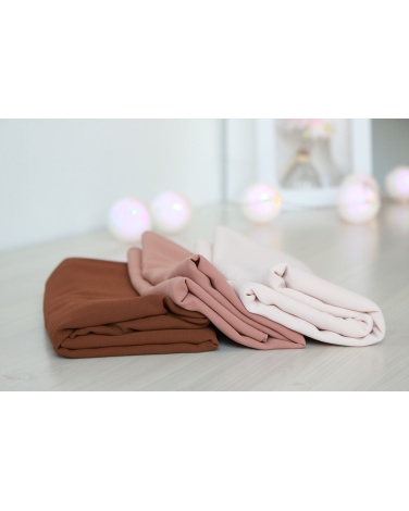 Lot 4 hijabs crêpe mousseline