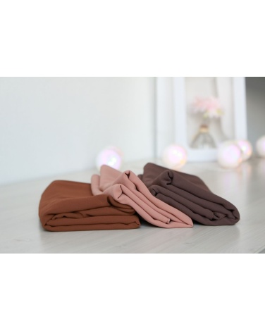 Lot 4 hijabs crêpe mousseline