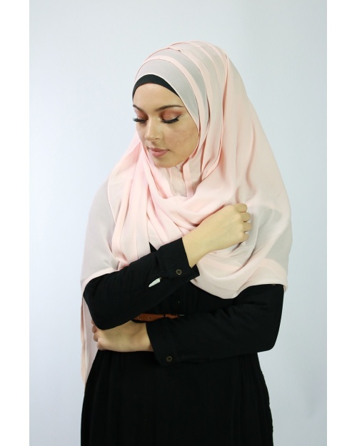Hijab à enfiler rose