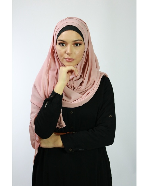 Hijab à enfiler rose