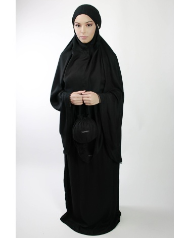 Ensemble de prière 3 pièces uni noir