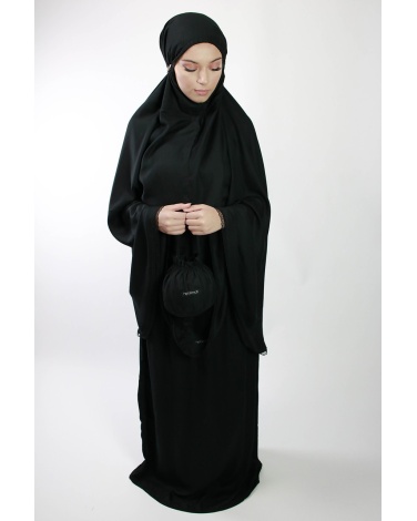 Ensemble de prière 3 pièces uni noir