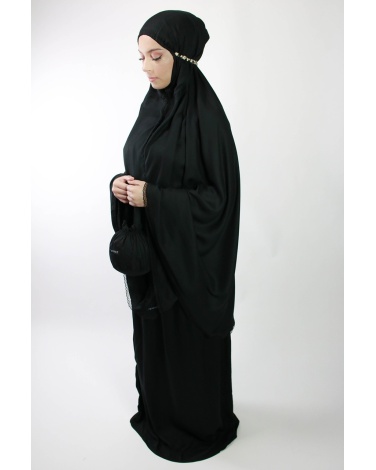 Ensemble de prière 3 pièces uni noir