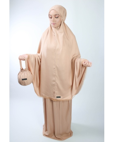 Ensemble de prière 3 pièces uni nude