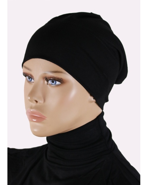 Sous hijab bonnet fermé noir