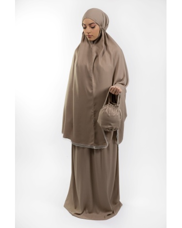 Ensemble de prière uni Taupe