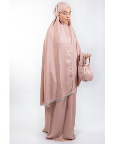 Ensemble de prière uni rose mountbaten