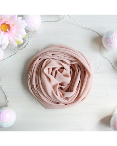 Hijab mousseline de soie nude
