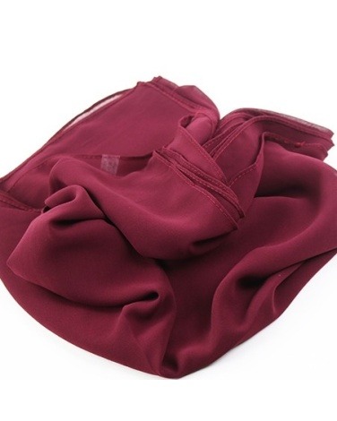 hijab carré mousseline bordeaux