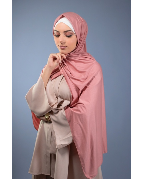 hijab jersey PREMIUM MAXI vieux rose