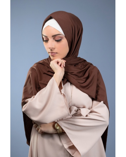 hijab jersey PREMIUM MAXI marron