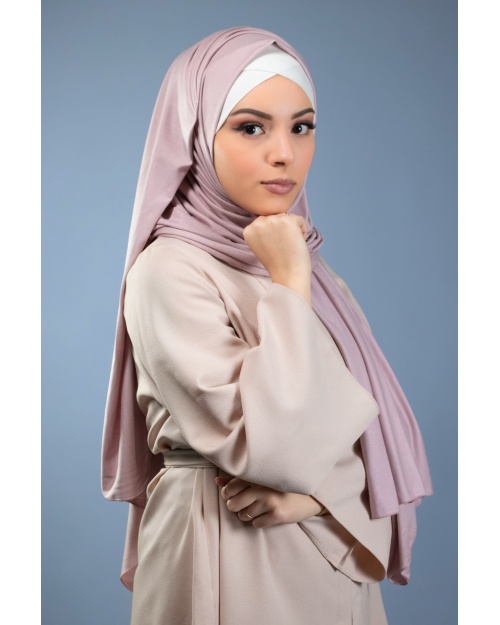hijab jersey PREMIUM MAXI rose poudré