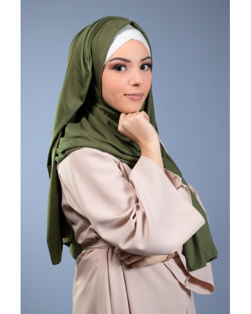 hijab jersey PREMIUM MAXI vert kaki