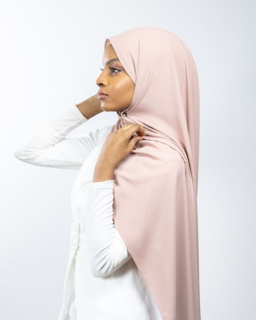 Maxi hijab mousseline de soie opaque Noir