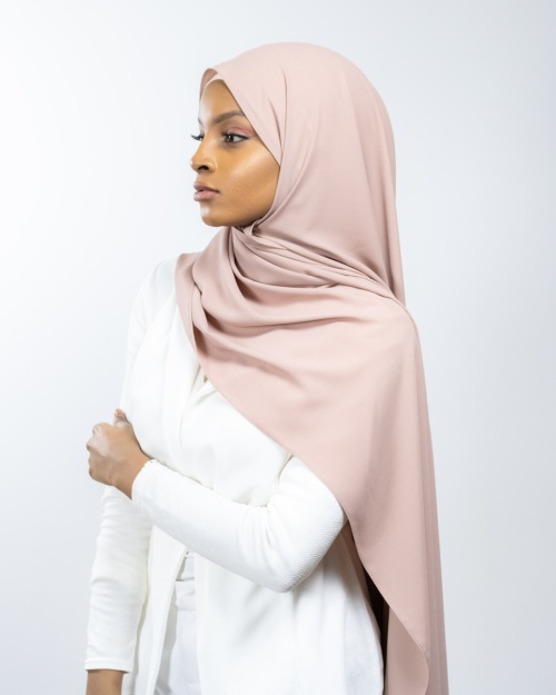 Maxi hijab mousseline de soie opaque Noir