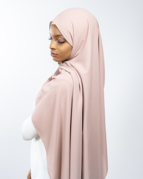 Maxi hijab mousseline de soie opaque Noir