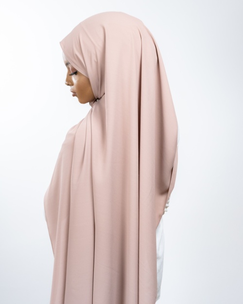 Maxi hijab mousseline de soie opaque Noir