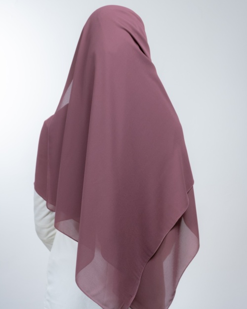 Hijab à enfiler entièrement Mousseline framboise