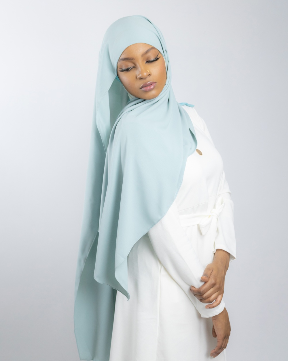  Hijab   enfiler  en soie  de  m dine  Luxueux