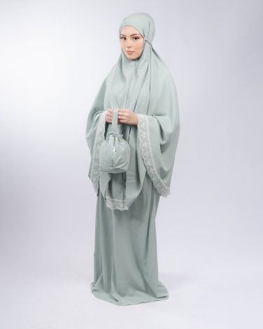 Ensemble de prière vert pastel