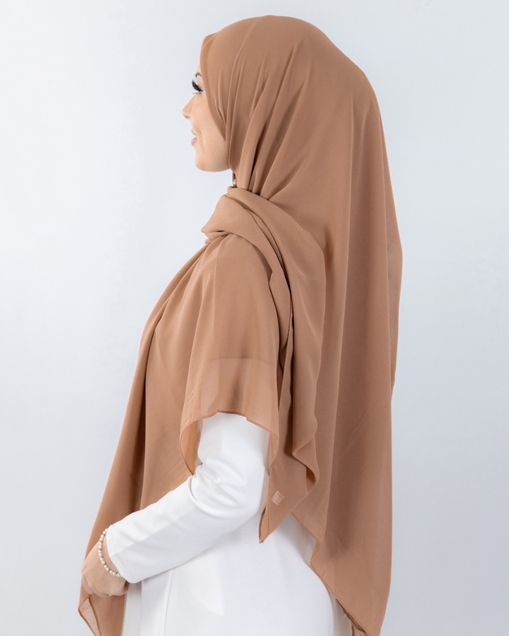 Hijab carré en mousseline