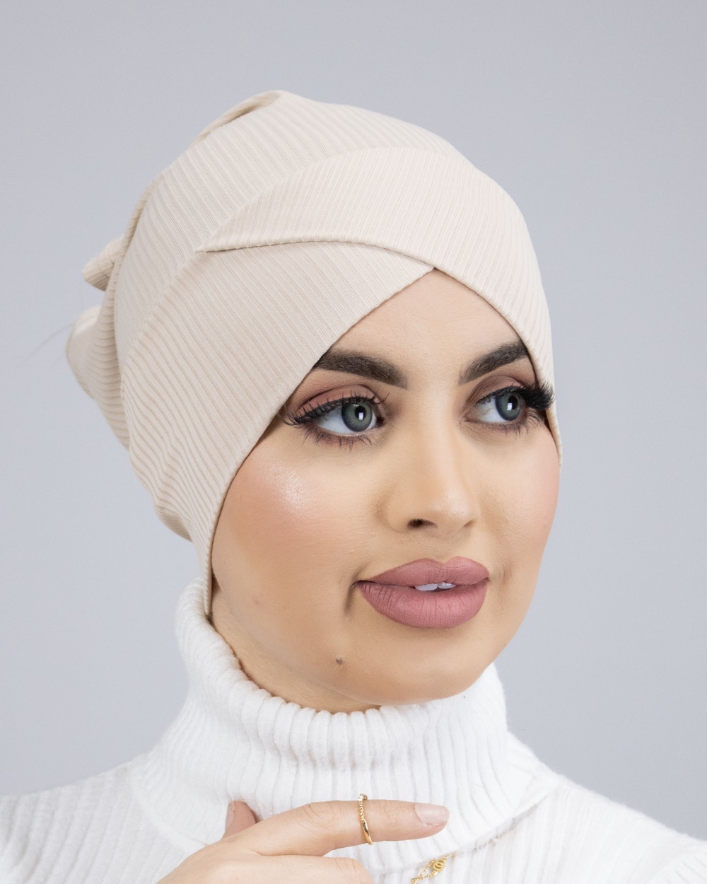 Sous hijab côtelé 2 en 1 LAMISHIJAB® CRÉATION