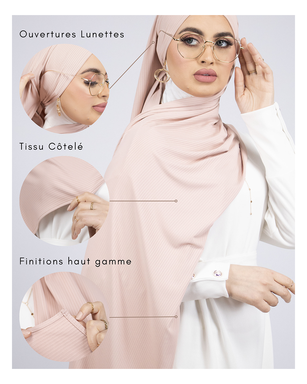 how to wear mask with hijab and glasses